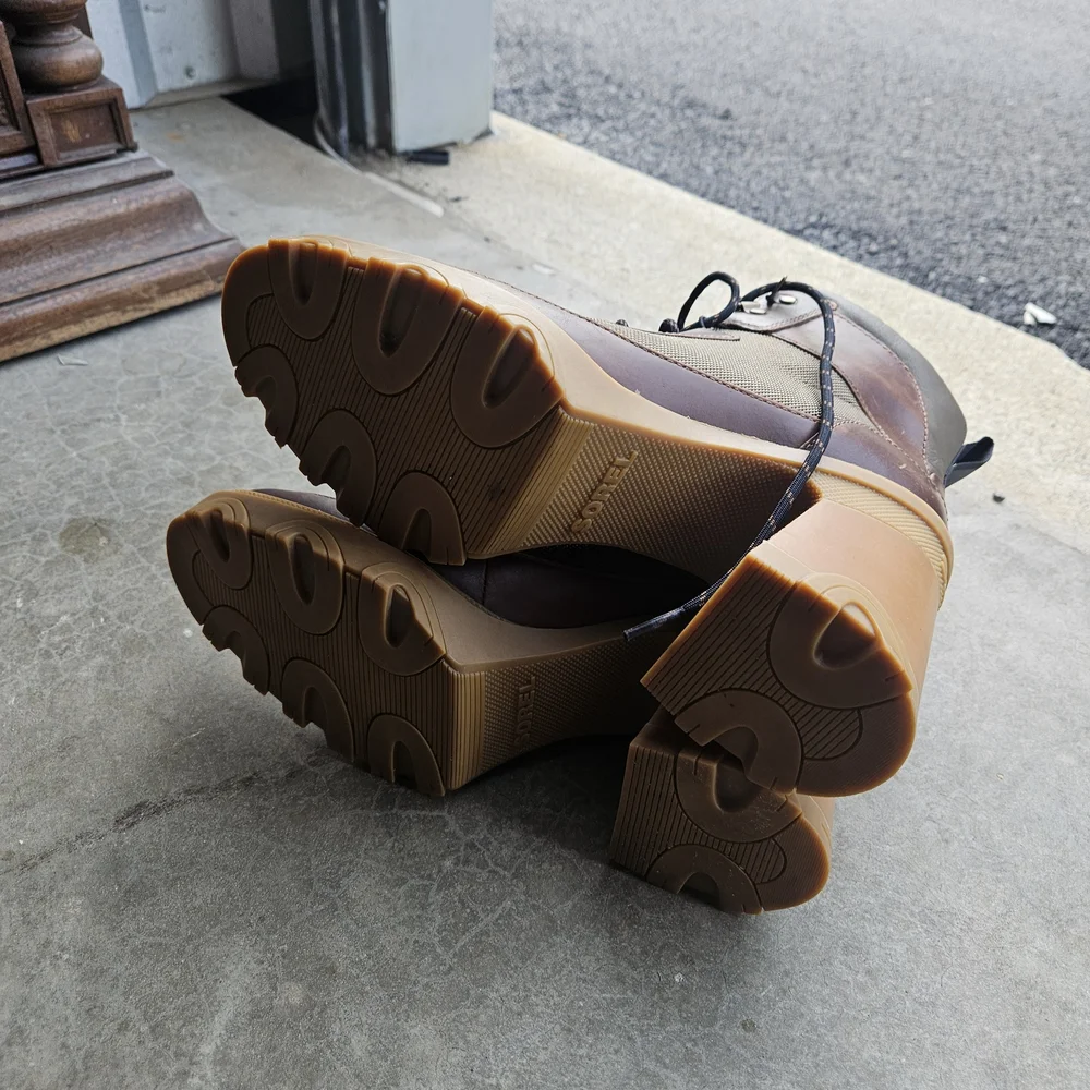 Sorel Brown and Tan Heeled Boots - Picture 7 of 7